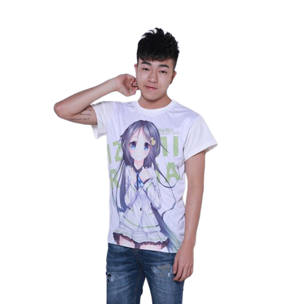 Customized T Shirt Printing  Anime Cartoon Polyester T-Shirt Sport T-Shirt  Full Print Shirt  