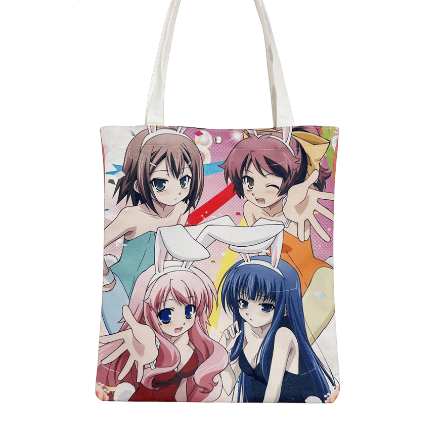 Custom Printed Canvas Anime Tote Bag