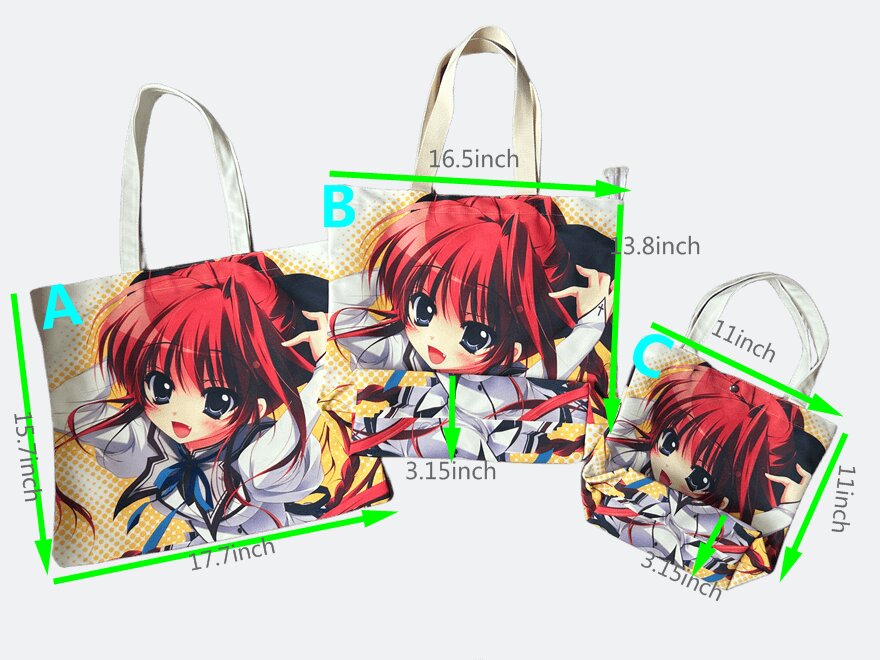 Small Size Custom Logo Printing Anime Tote bag