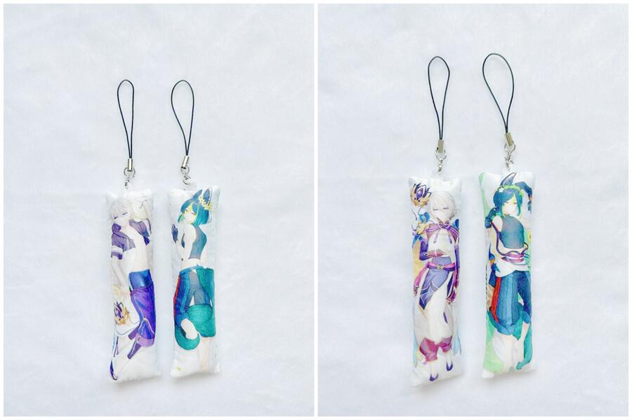 Customized Hot Selling Mini Dakimakura Backpack Charms