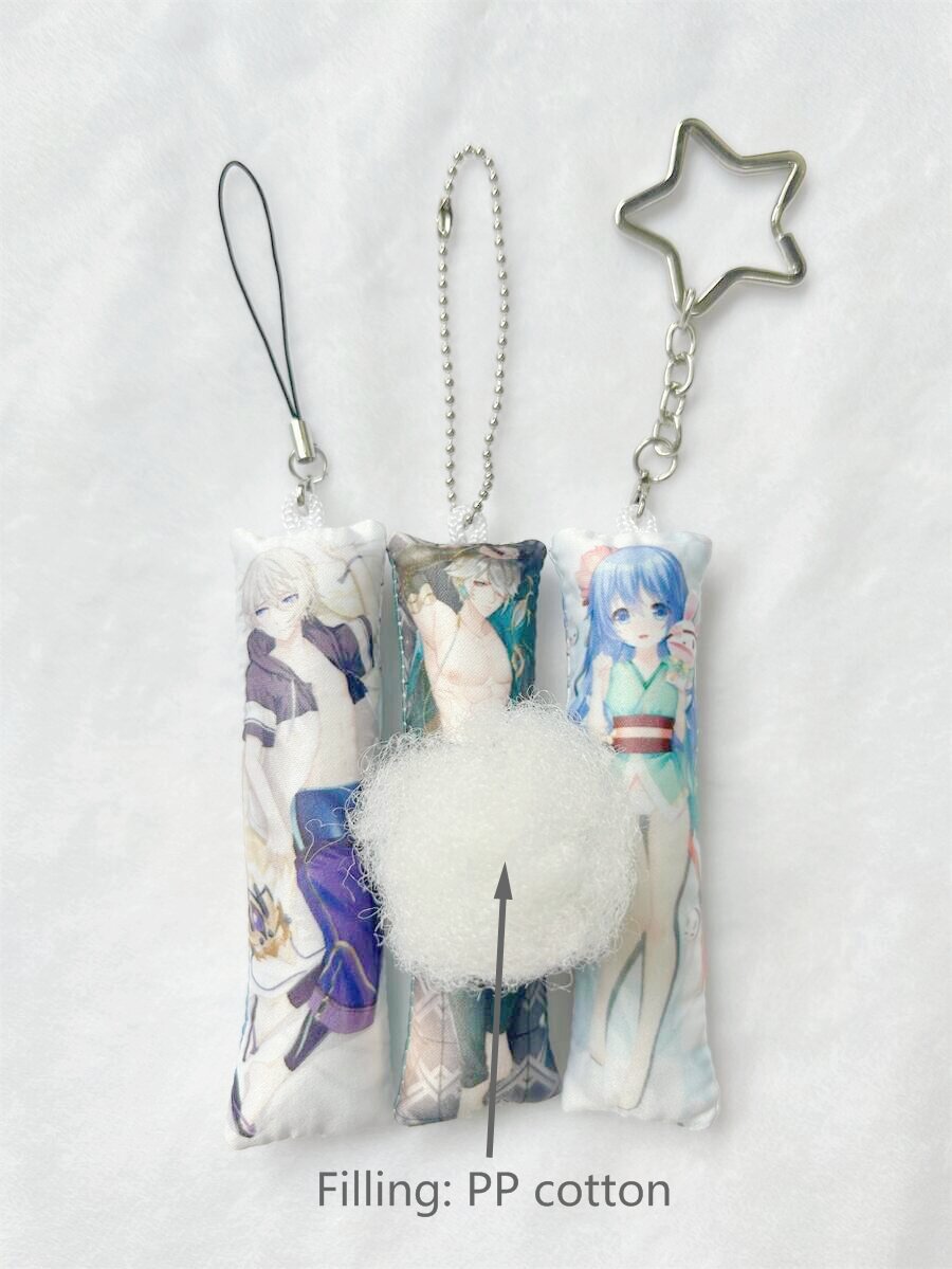 Customized Hot Selling Mini Dakimakura Backpack Charms