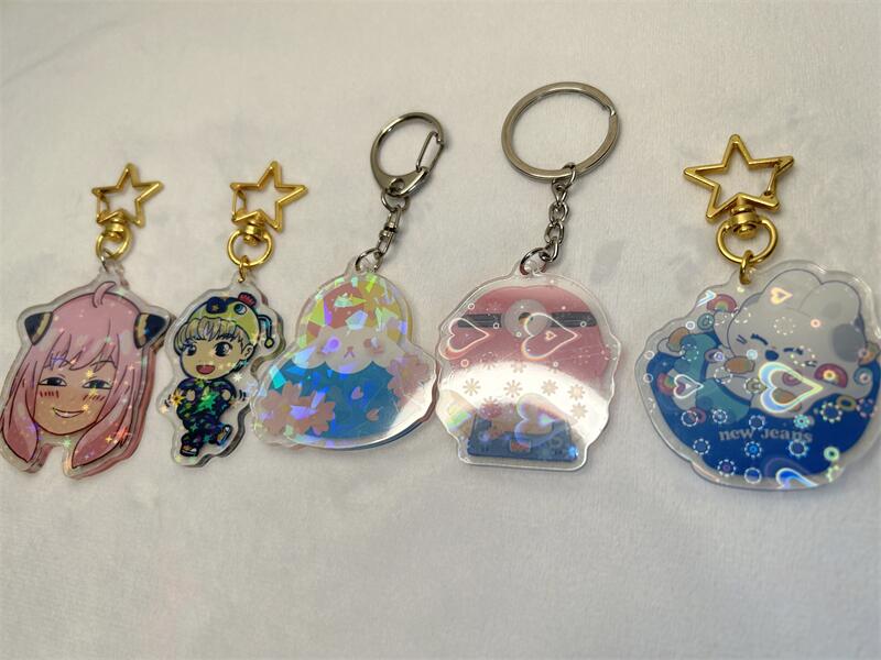 Custom Holographic Acrylic Keychain