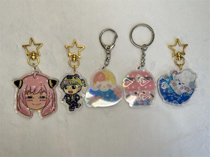 Custom Holographic Acrylic Keychain