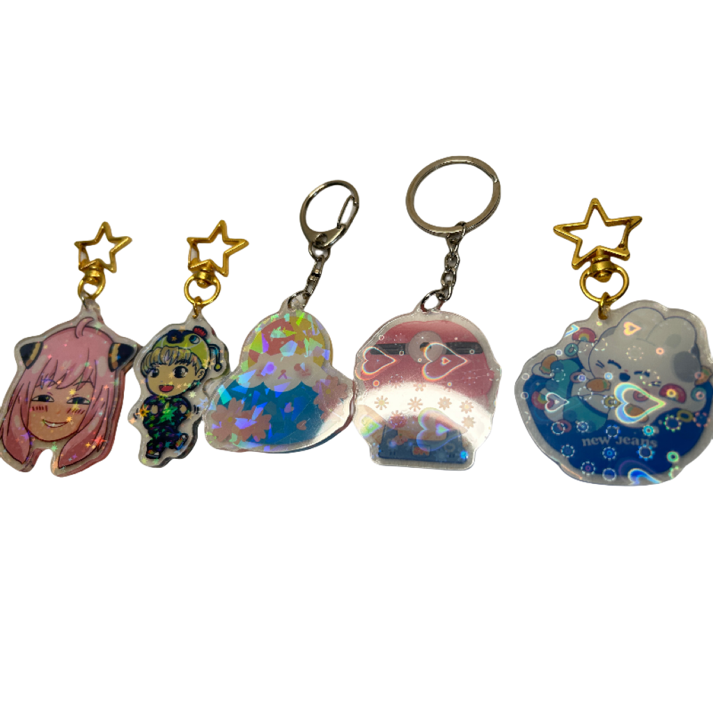 Custom Holographic Acrylic Keychain